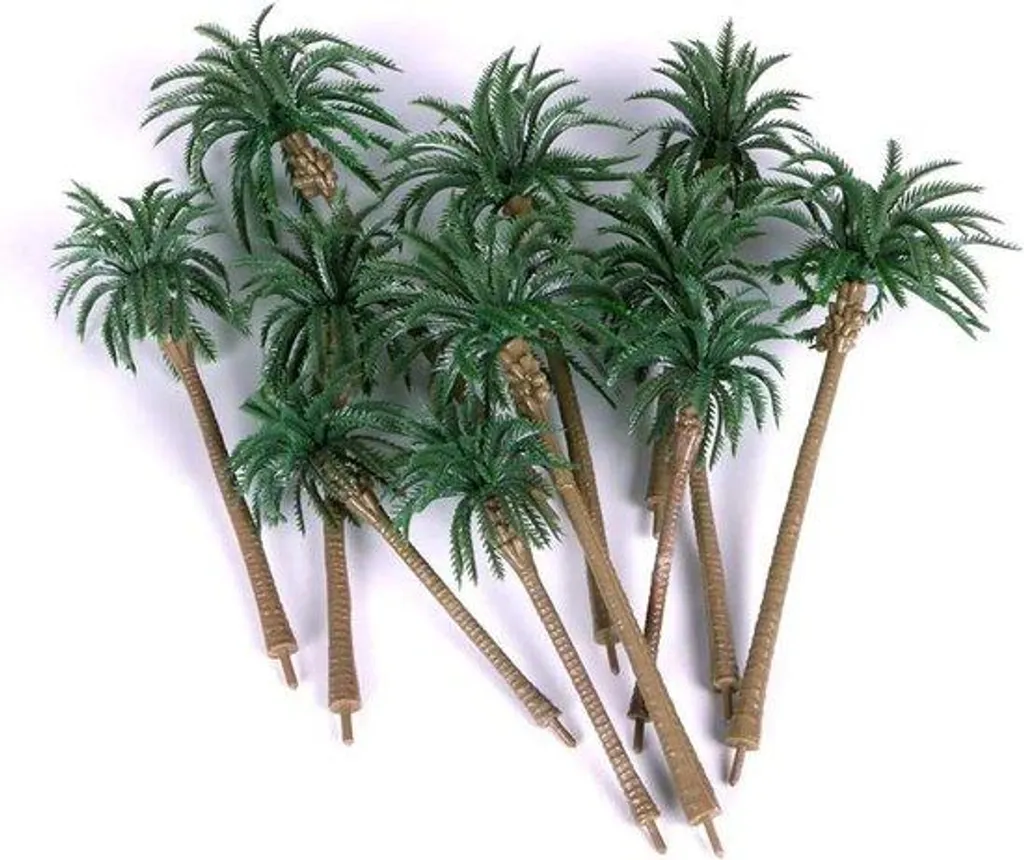 Modèle de palmier tropical 3D en plastique multi-tailles pour diorama