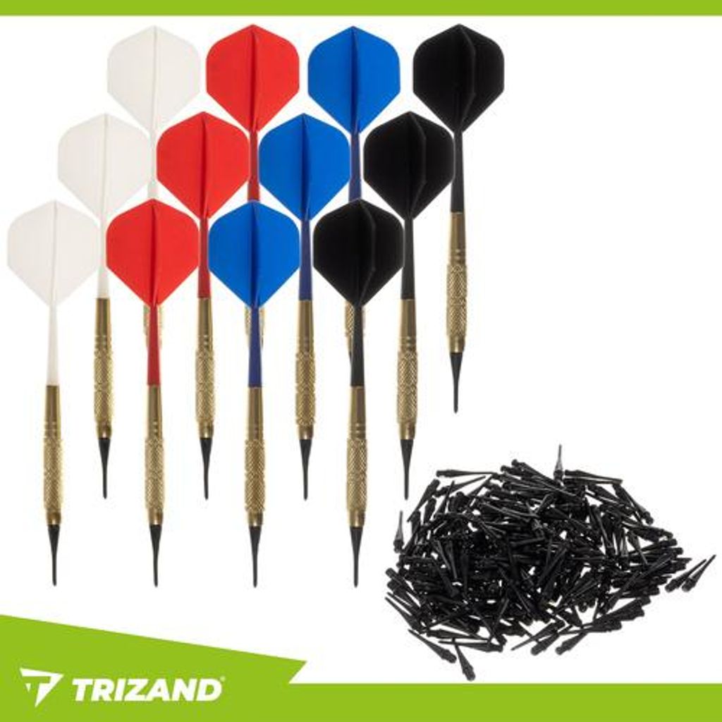 Darts-Set 12-tlg. + Spitzen Trizand 26100 Produktbild 