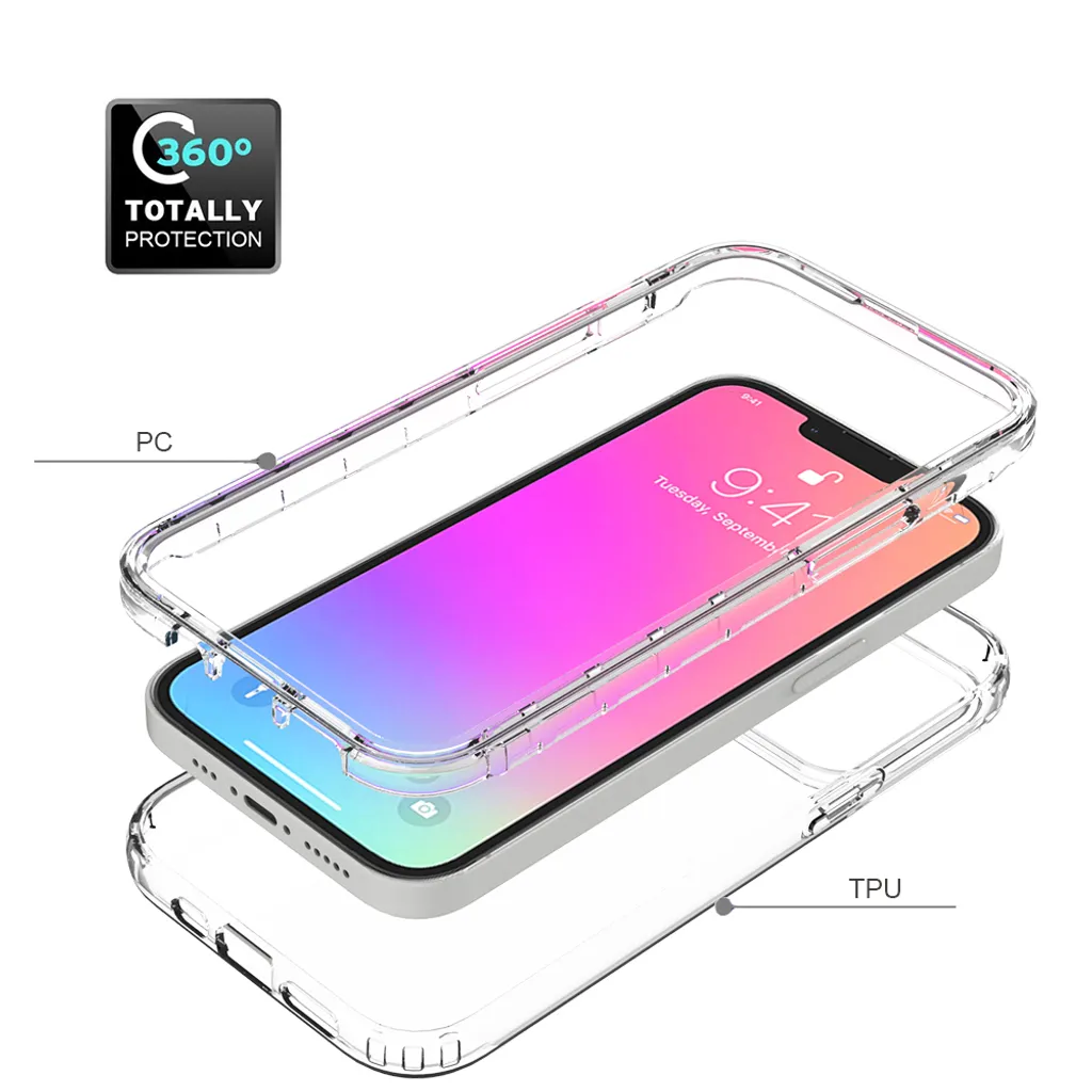 Custodia RANZ Per IPhone 13 Pro Max – Trasparente Con Disegno Universo, Antiurto TPU + PC Rigido - 2