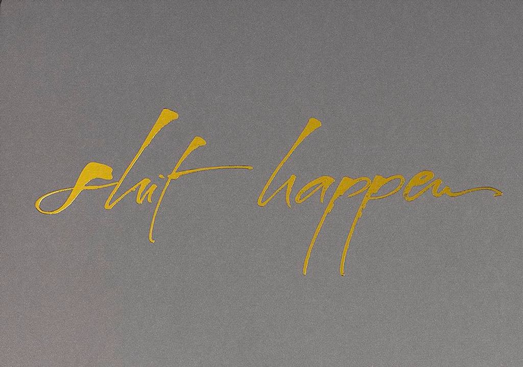 Cally Postkarte "shit happens"