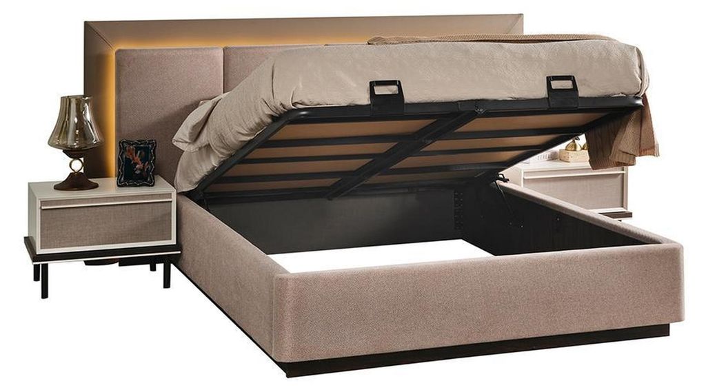 Schlafzimmer Set Bett 2xNachttische Schminktisch Luxus neu 5tlgDesign