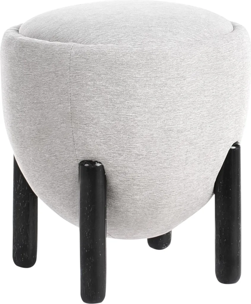 Pouf gris compact pour petit salon : gagnez de la place avec élégance