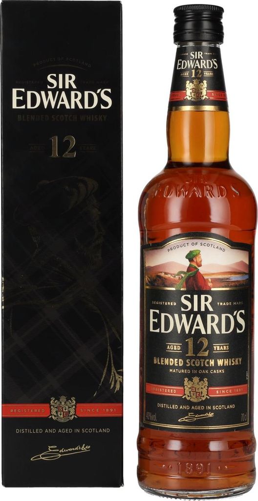 Sir Edward's 12 Years Old Blended Scotch Whisky 40% Vol. Image du produit 