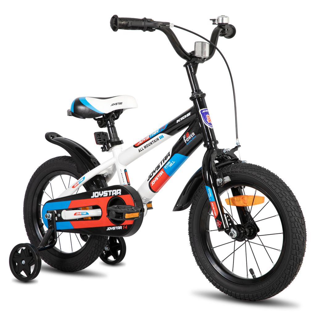 JOYSTAR Berry 16 Zoll Kinderfahrrad für 2-13 jährige Jungen & Mädchen, Jungenfahrrad mit Stabilisatoren
