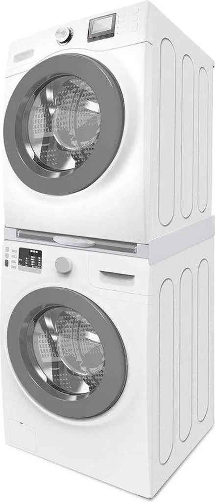 Porte-linge blanc avec tiroir et sangle de sécurité - Rangement élégant
