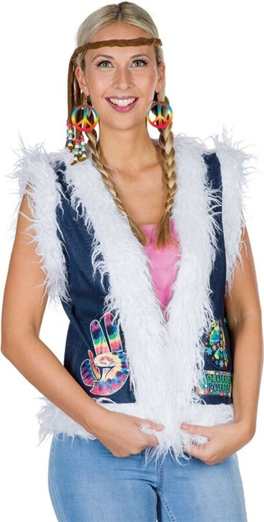 Hippie 60er 70er Jahre Hippieweste Weste Flower Power Produktbild 
