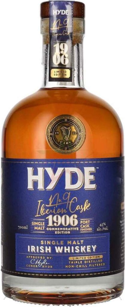 Hyde No.9 IBERIAN CASK 1906 Single Malt Irish Whiskey Commemorative Edition 43 % 0,70 lt.