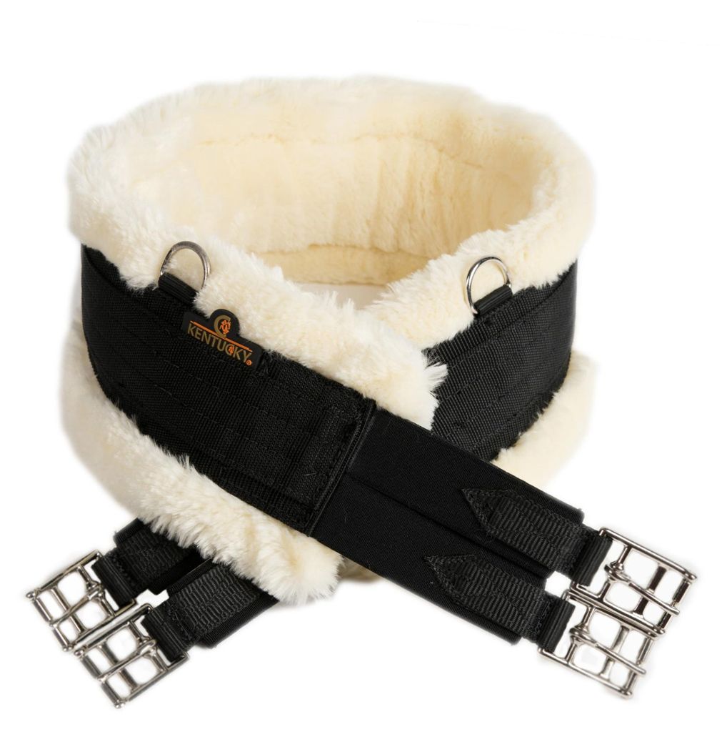Kentucky Horsewear Sattelgurt mit Lammfellimitat Elastik