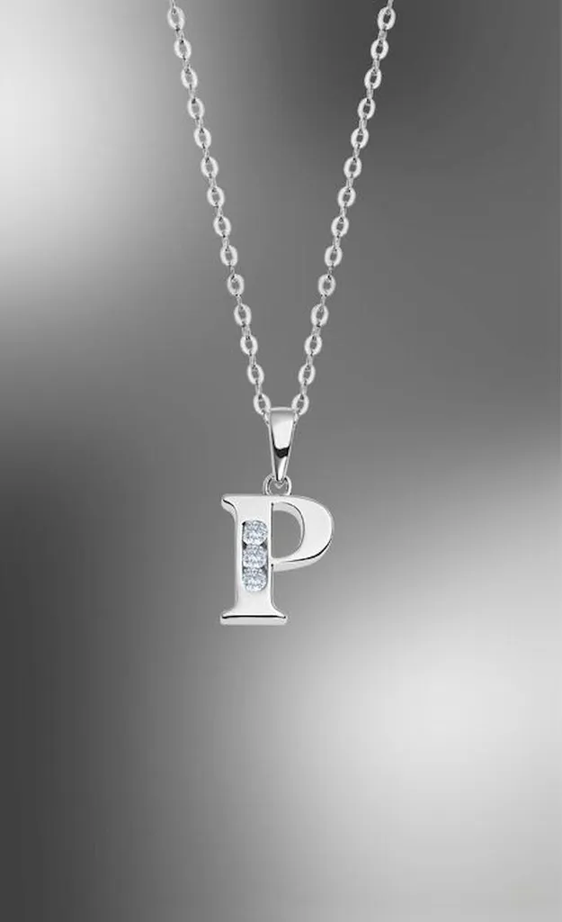 Gioielleria Lotus Collana LP3054-1/P Argento Iniziale P Zirconi
