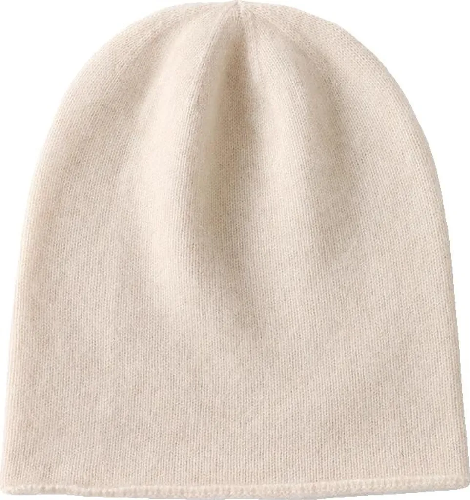 Cappello Cashmere 100% Beige Unisex - Accessorio Luxury Invernale