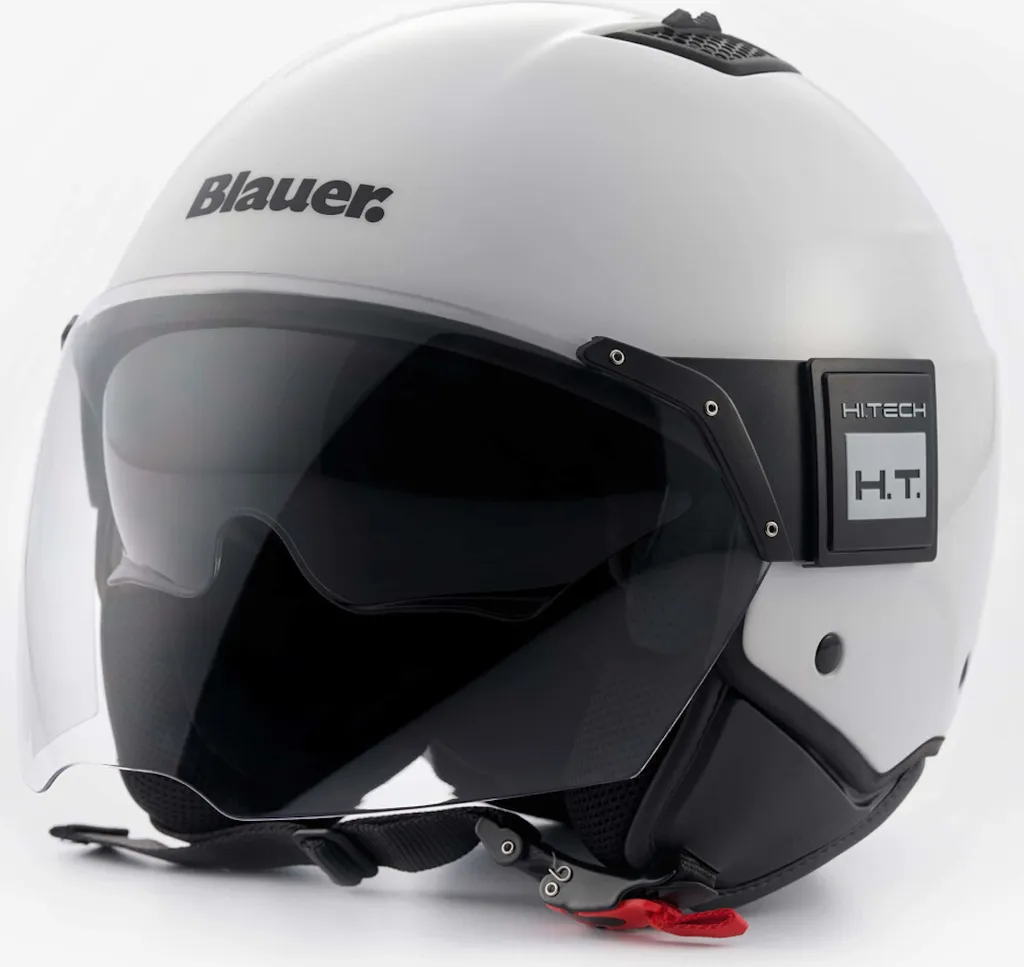 Casque intégral bleu blanc BET taille L idéal pour trajets quotidiens
