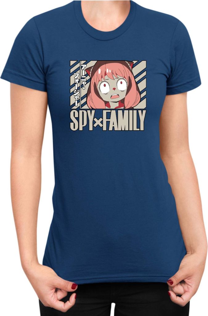 Damen T-Shirt Japan Anime Manga Family Anime X Manga Spy Fan Solo Anya, Lady XL / Dunkelblau