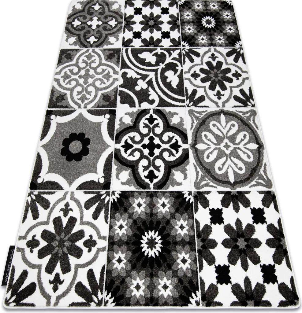 Tapis ALTER Porto fleurs gris 120x170 cm - Style Floral et Élégant