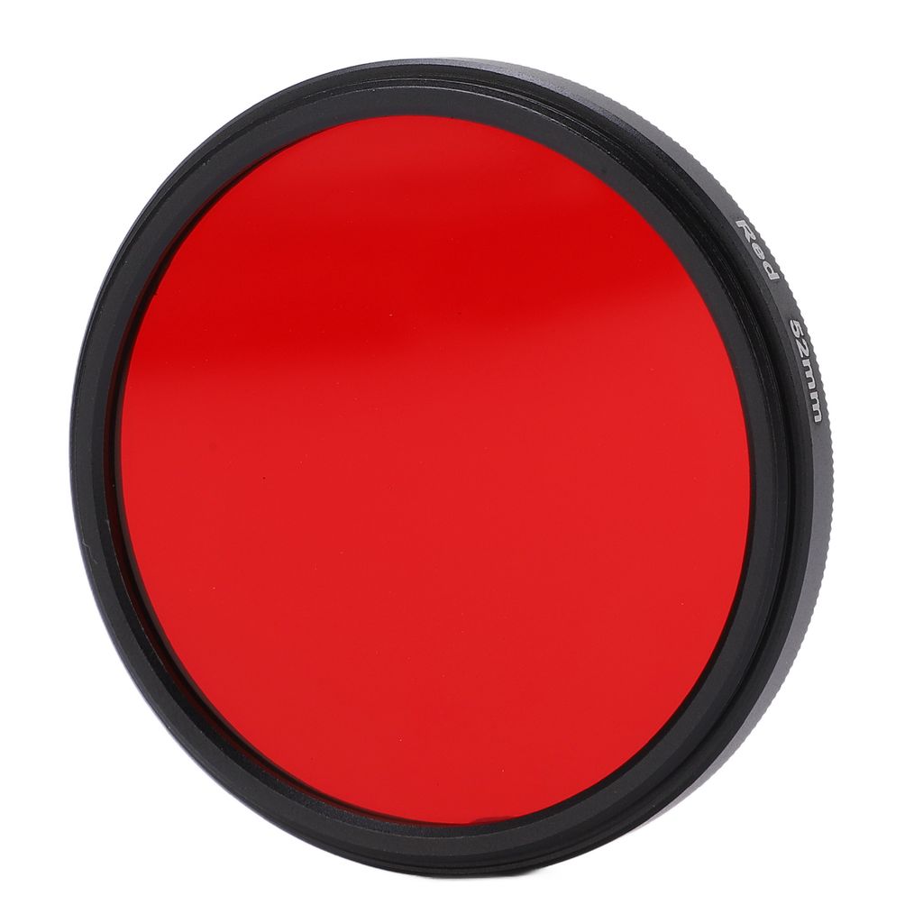 Kameraobjektivfilter mit Gewinde Vollrot Farbfilter Optisches Glas für Nikon Kameraobjektiv52mm