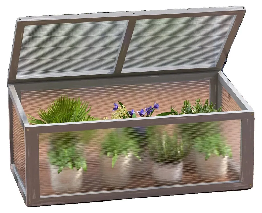 Serre de jardin en bois 48x36x24 pouces pour culture de plantes