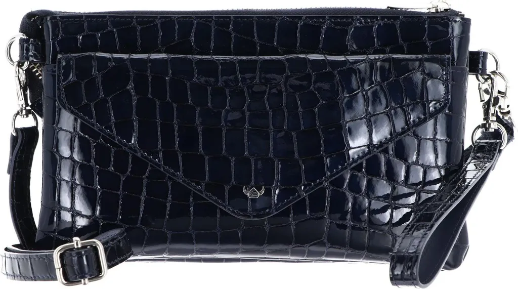 Sac Sacoche RFID Protect en Cuir Bleu Marine Golden Head Cayenne 8216