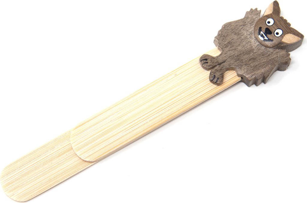 Holz-Lesezeichen - Fledermaus - 12 cm Produktbild 