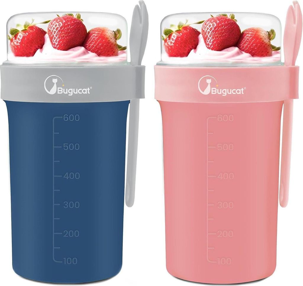 Set di 2 tazze da muesli Bugucat, tazza da yogurt da 990 Immagine del prodotto 