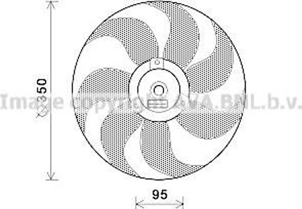 Ventilateur de refroidissement pour embouteillages Seat Alhambra et Polo