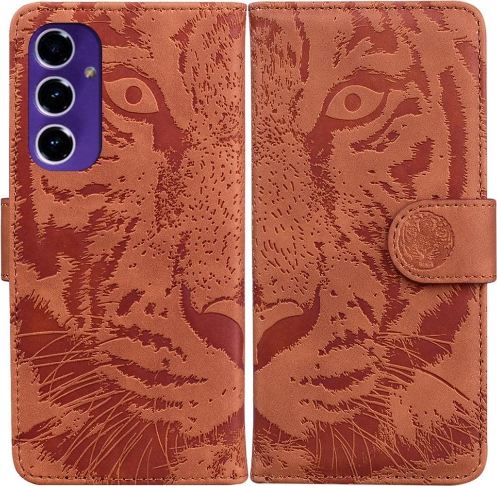 Samsung Galaxy A16 5G Hülle - Coverup Tiger Klapphülle - Braun