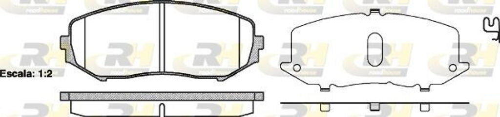 ROADHOUSE Bremsbeläge Satz Vorne Bremsklötze für TOYOTA RAV 4 III (ACA3, ACE, ALA3, GSA3, ZSA3) 21225.02