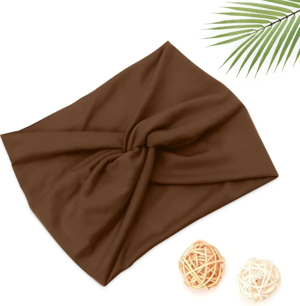 Cerchietto in Cotone Marrone Elegante - Accessorio Capelli Sobrio Online