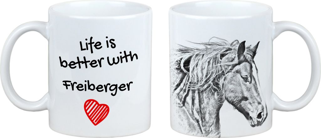 Freiberger - Tasse mit Pferd, Tasse mit Bild, personalisiertes Geschenk der Marke Art-Dog
