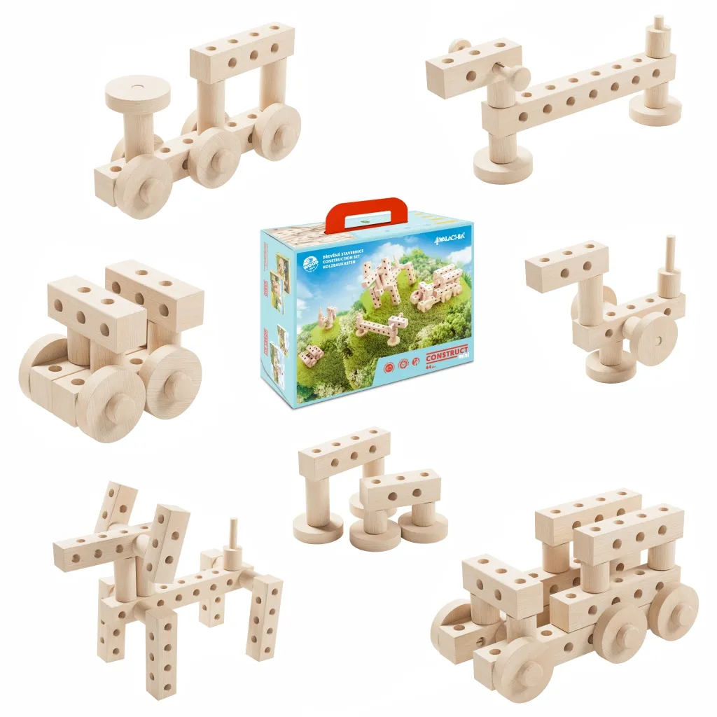 Walachia Construct Mini Kit de Pliage en Bois 44 Pièces Jeu Créatif