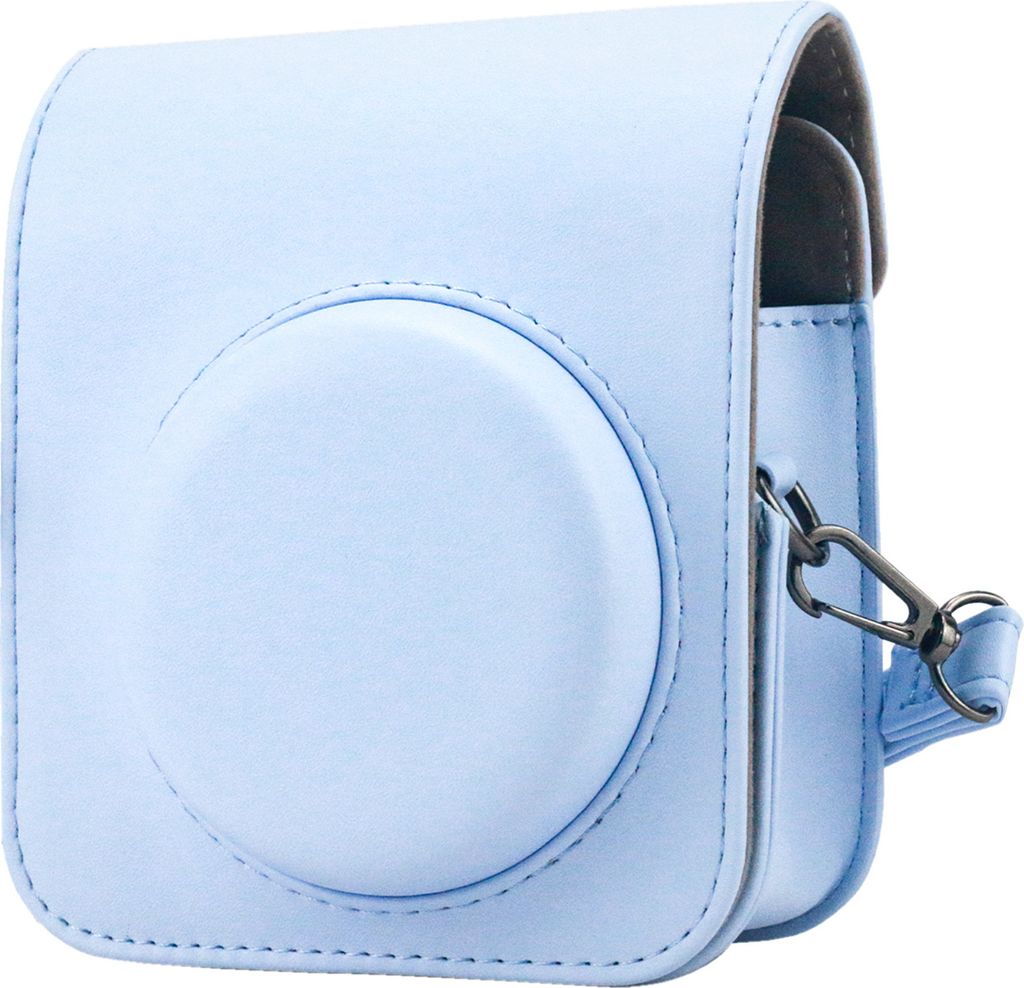 Kameratasche Kompatibel mit Fujifilm Instax Mini 12 11 9 8 Sofortbildkamera, Kunstleder Tragetasche (Blau)