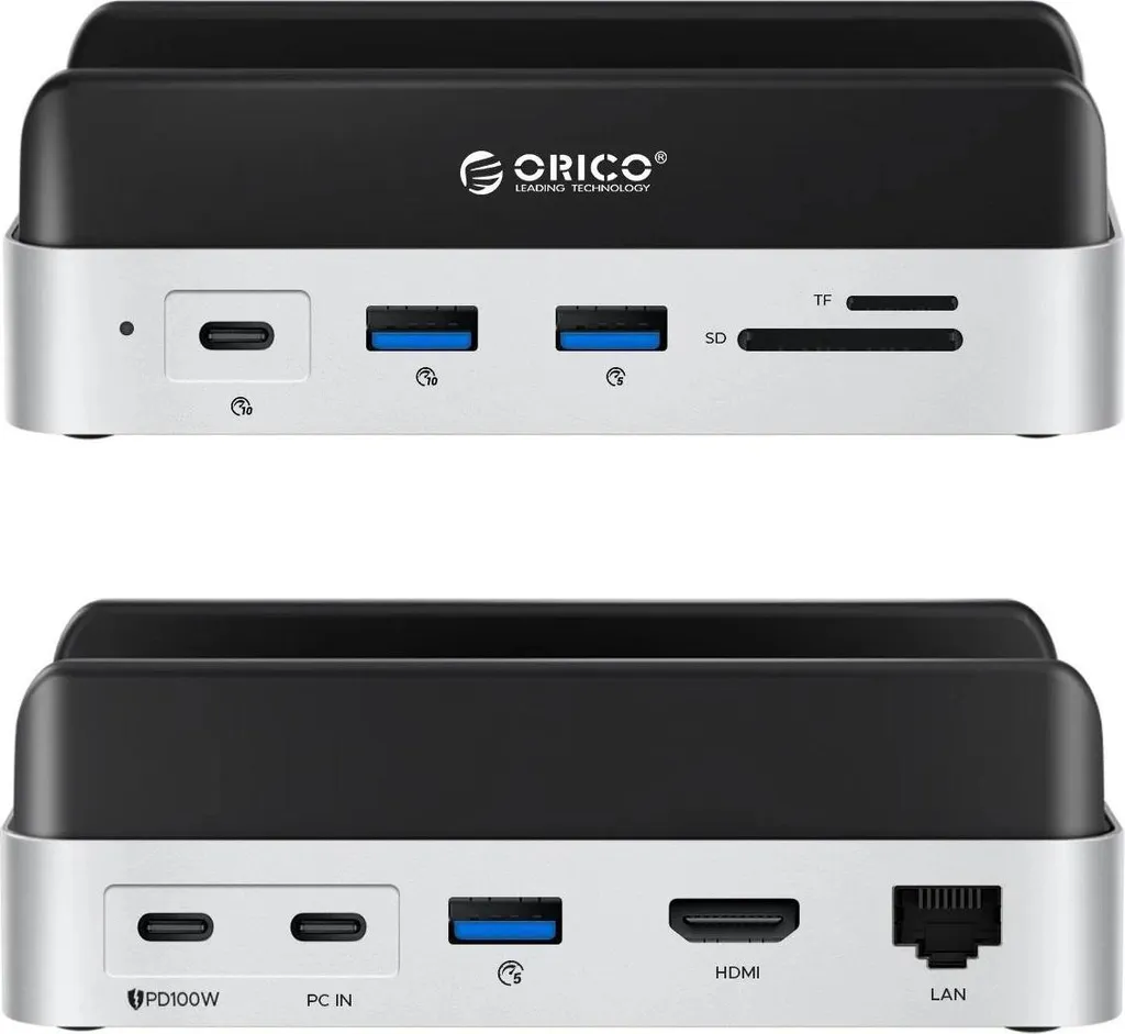 Hub USB-C 10-en-1 Orico MiniDock et boîtier SSD externe pour PC Mac - 8