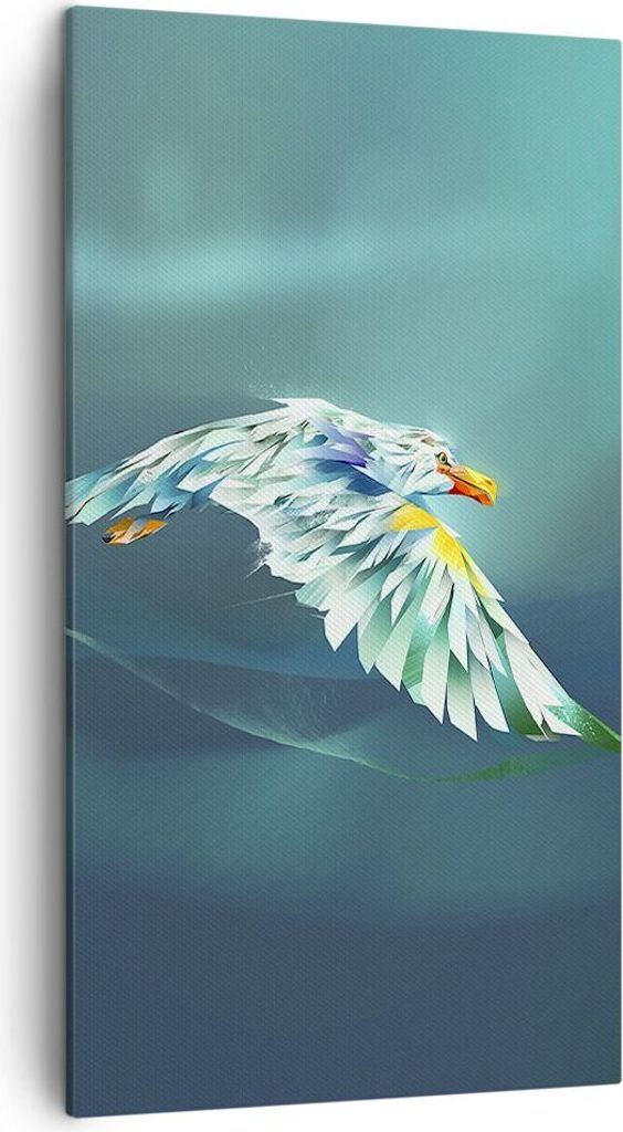 Bild auf Leinwand - Leinwandbild - Adler Abstraktion - 45x80cm - Wand Bild - Wanddeko - Wandbilder - Leinwanddruck - Bilder - Kunstdruck - Wanddeko...