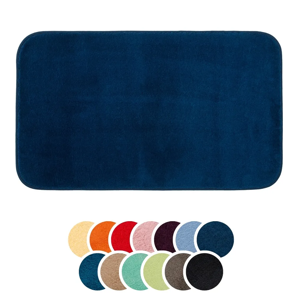 Tappeto Doccia Grande 70x120 Santos Blu Scuro Lavabile Antiscivolo