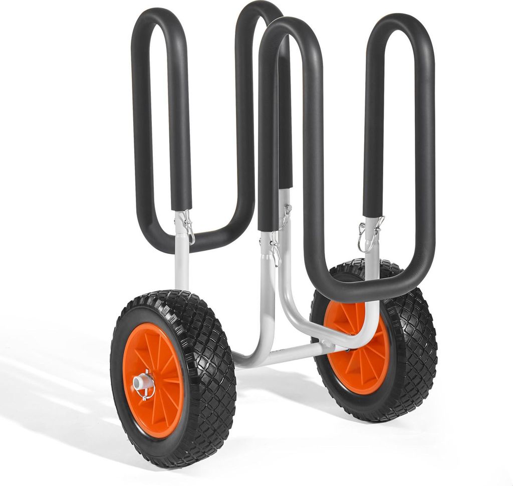 VEVOR Transportwagen, 68 kg, Stand Up Paddle Board Trolley mit 25,4 cm Vollgummireifen, Schaumstoffpolster, Spanngurt, ideale Transporthilfe für P...