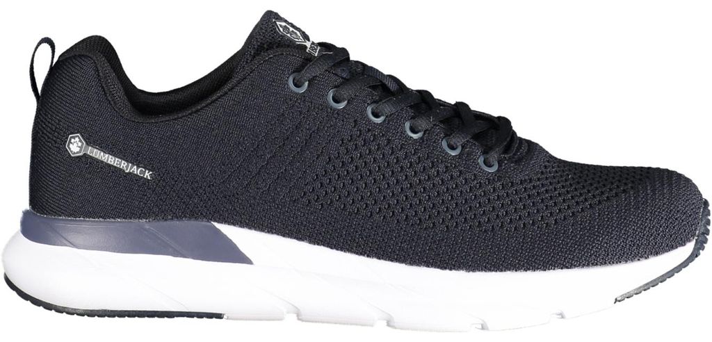 Moderner blauer Herrensportschuh mit Memory-Foam und Kontrastdetails