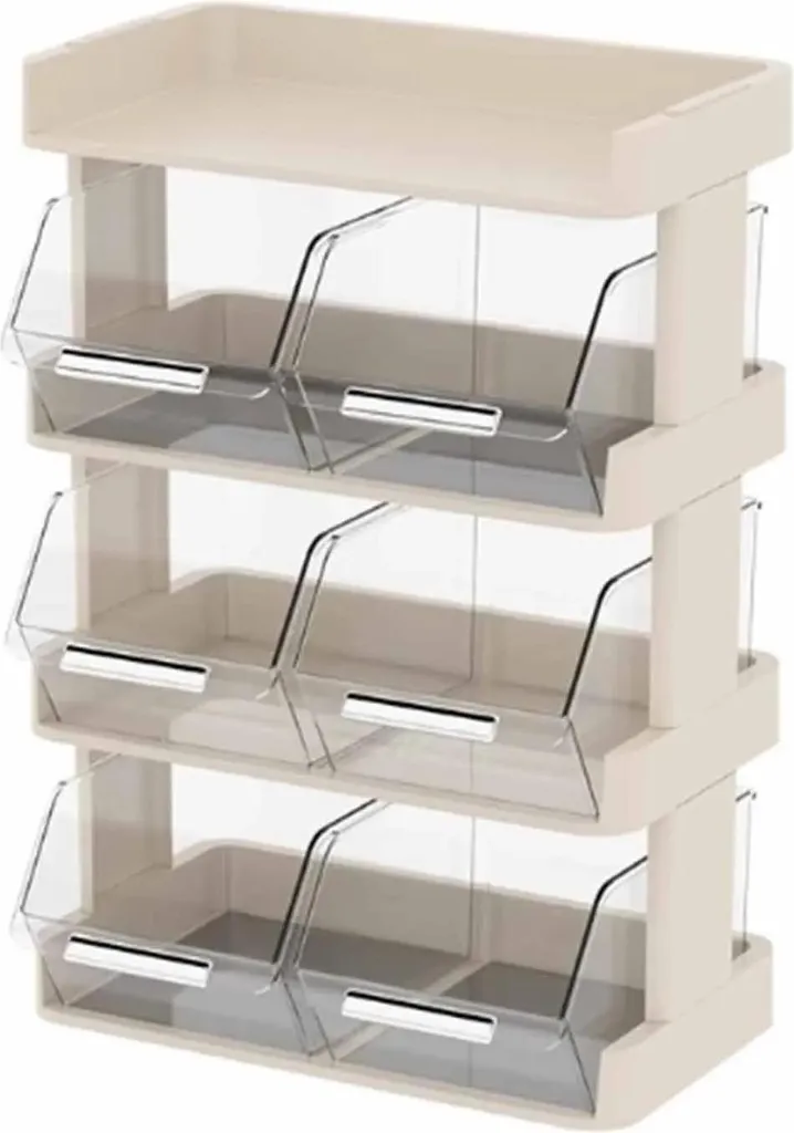 Porta Bustine Tè Bianco 360° - Elegante Carosello 4 Livelli ABS