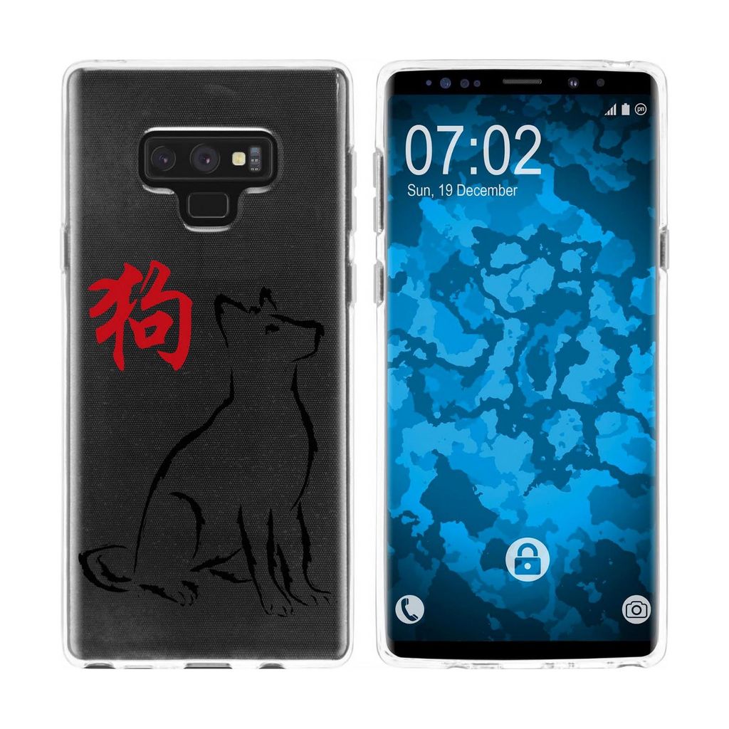 PhoneNatic Case kompatibel mit Samsung Galaxy Note 9 Silikon-Hülle Tierkreis Chinesisch M11
