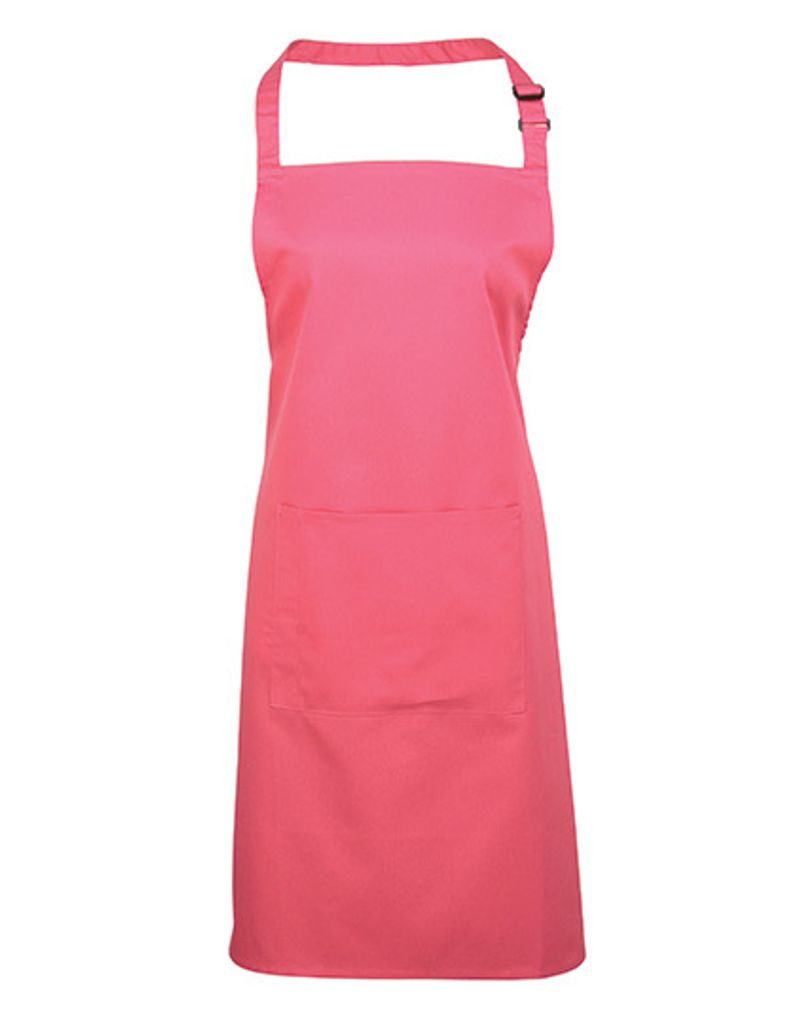 Premier Workwear , Colours Collection Bib Apron With Pocket , Fuchsia (ca. Pantone 219) , 72 x 86 cm