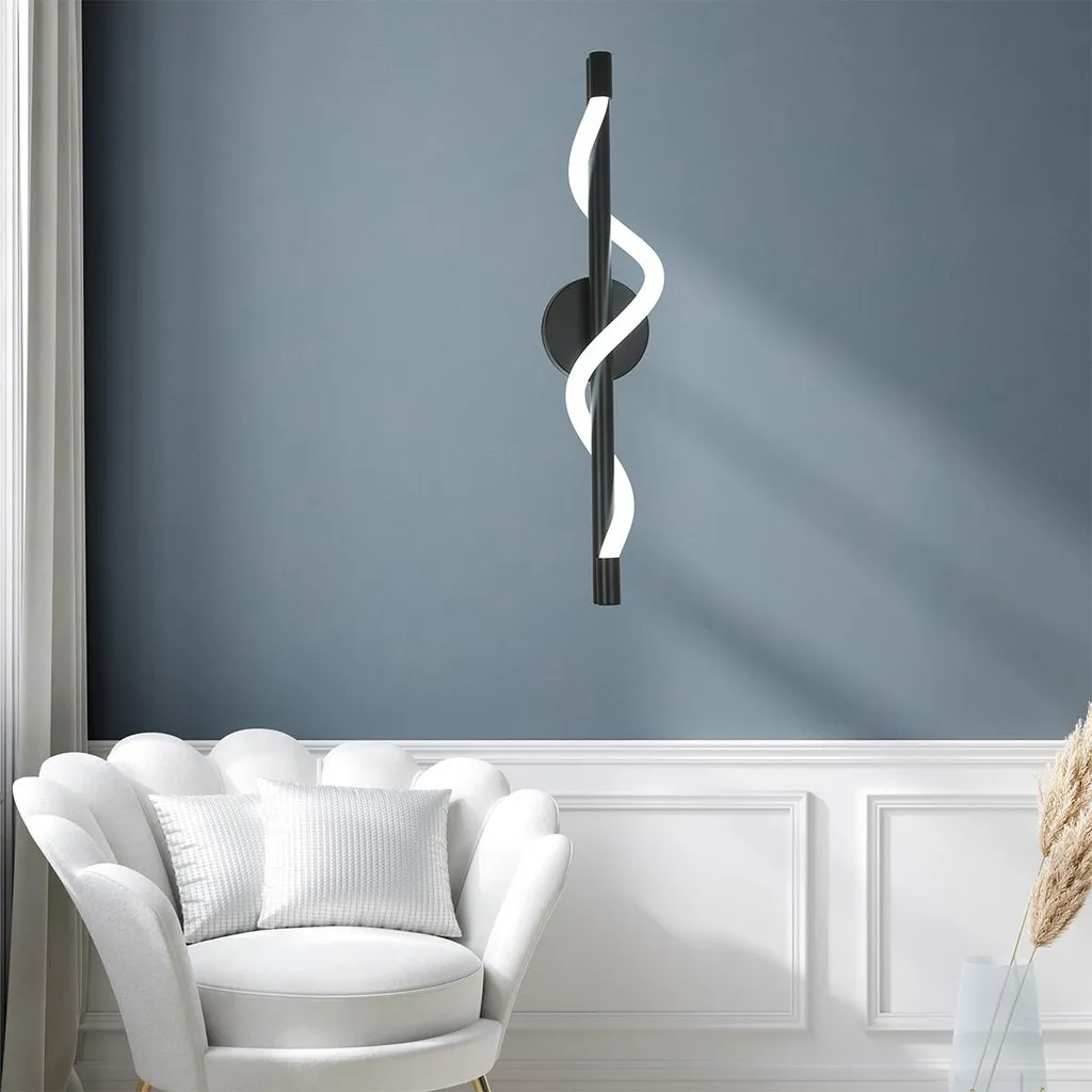 Applique LED 12W MELECA noire verticale avec éclairage modulable intégré - 2