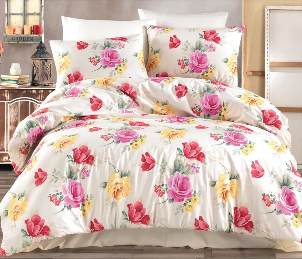 Linge de lit Tulip 100% coton 220x200 cm : douceur et style floral