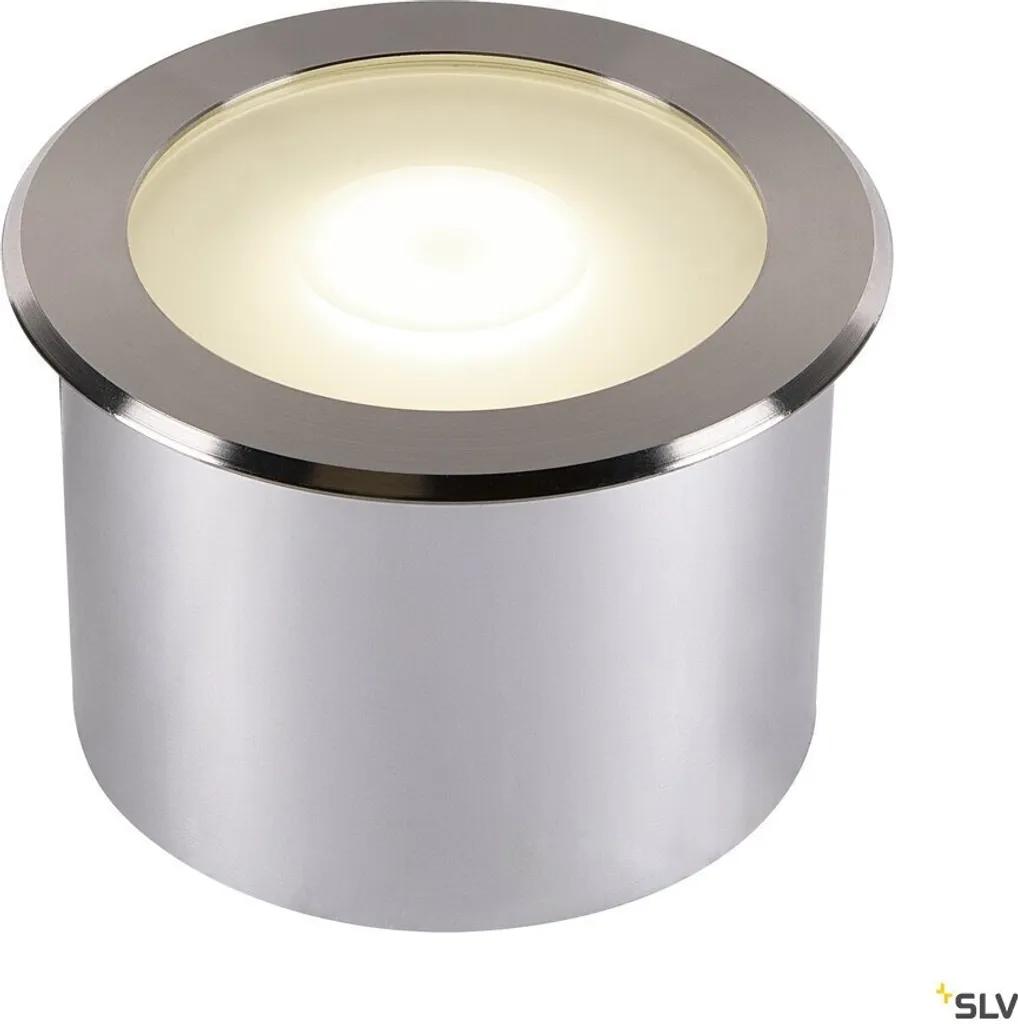 SLV Dasar Flat 120 LED encastré de sol inox 3000K IP67 orientable