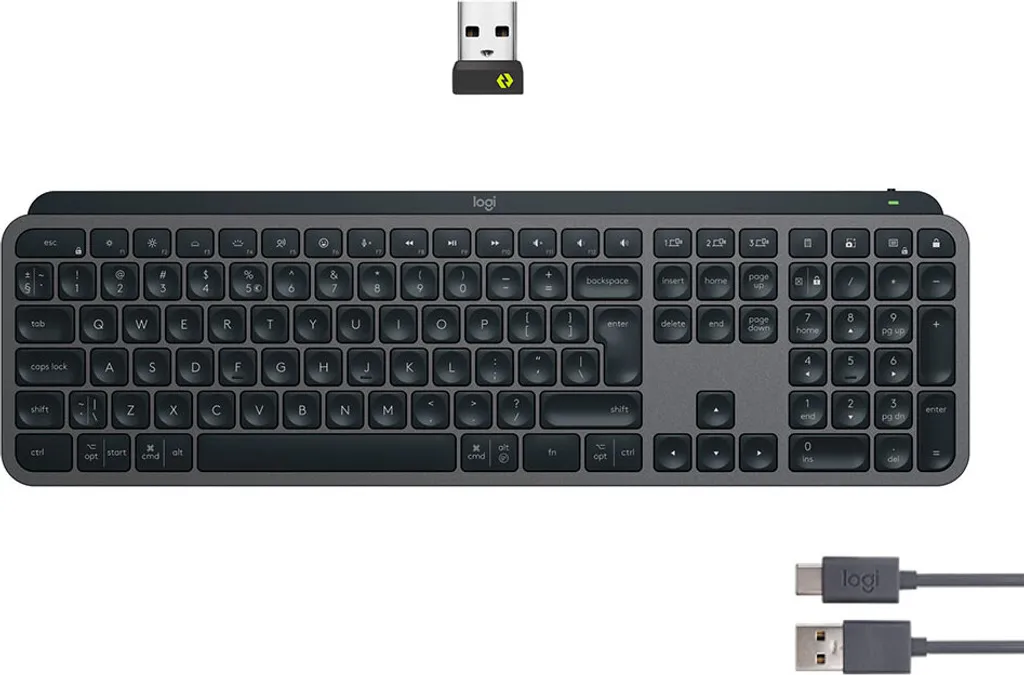 MX Keys S Logitech sans fil Bluetooth, clavier QWERTY à ciseaux LED - 3