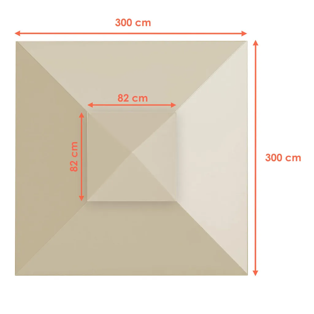Toile de tonnelle imperméable en PVC beige avec double toit ventilé
