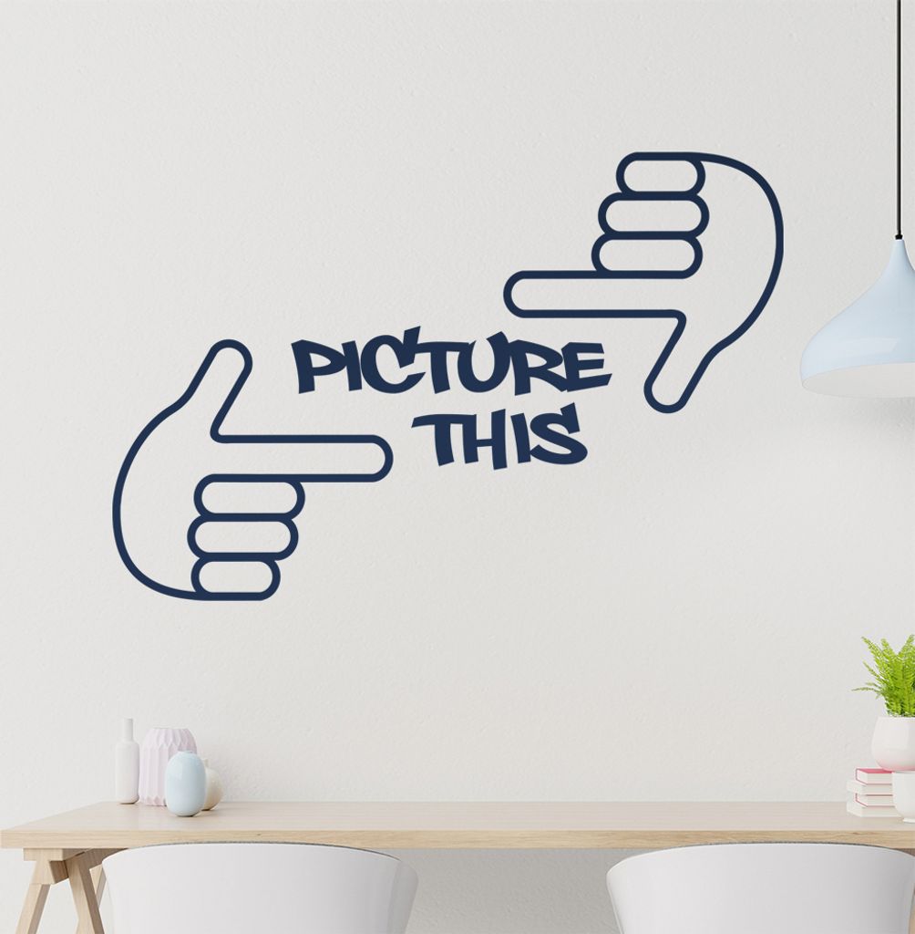 Picture this Wandtattoo in 6 Größen - Wandaufkleber Wall Sticker - Dekoration, Küche, Wohnzimmer, Schlafzimmer, Badezimmer
