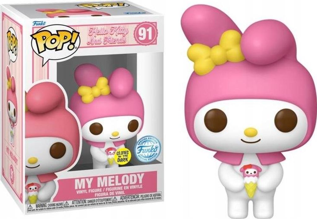 Funko Pop! Sanrio: Hello Kitty And Friends - My Melody (Gitd) #91 (Exclusive)
