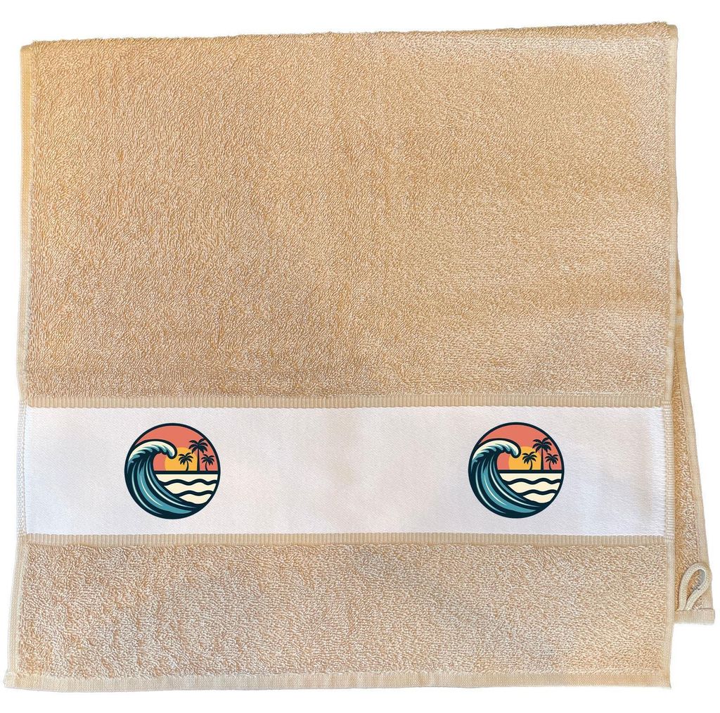 Huuraa Handtuch Beach Strand Welle 50x100cm Sand Baumwolle Handtuch Geschenkidee