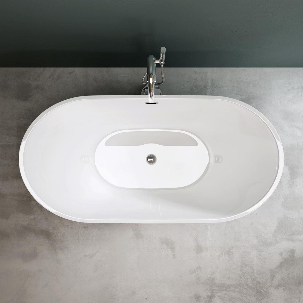 Mai & Mai freistehende Acryl-Badewanne Oval Standbadewanne Produktbild 5