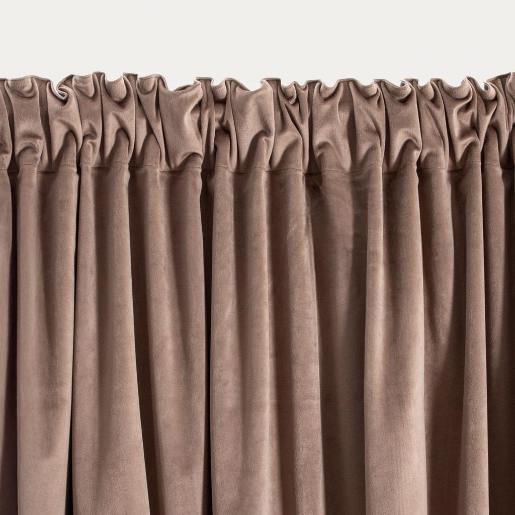 HOMLA B2 SAMT VERDUNKELUNGSVORHANG CAPPUCINO ESSENTIALS 140X250 cm, 2er-Set