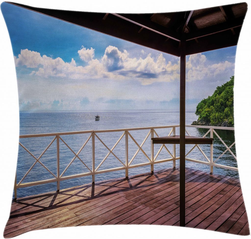 ABAKUHAUS Wendekreis Kissenbezug, Trinidad Tobago Island, Seitenschläferkissenhülle ohne Kissen mit Reißverschluss und Beitseitigem Druck Waschb...