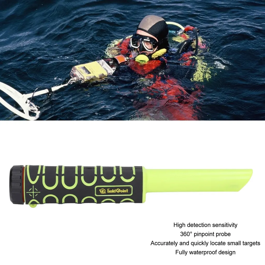 Détecteur de métaux pour plongée et plage, pinpointer vert IP68 - 8