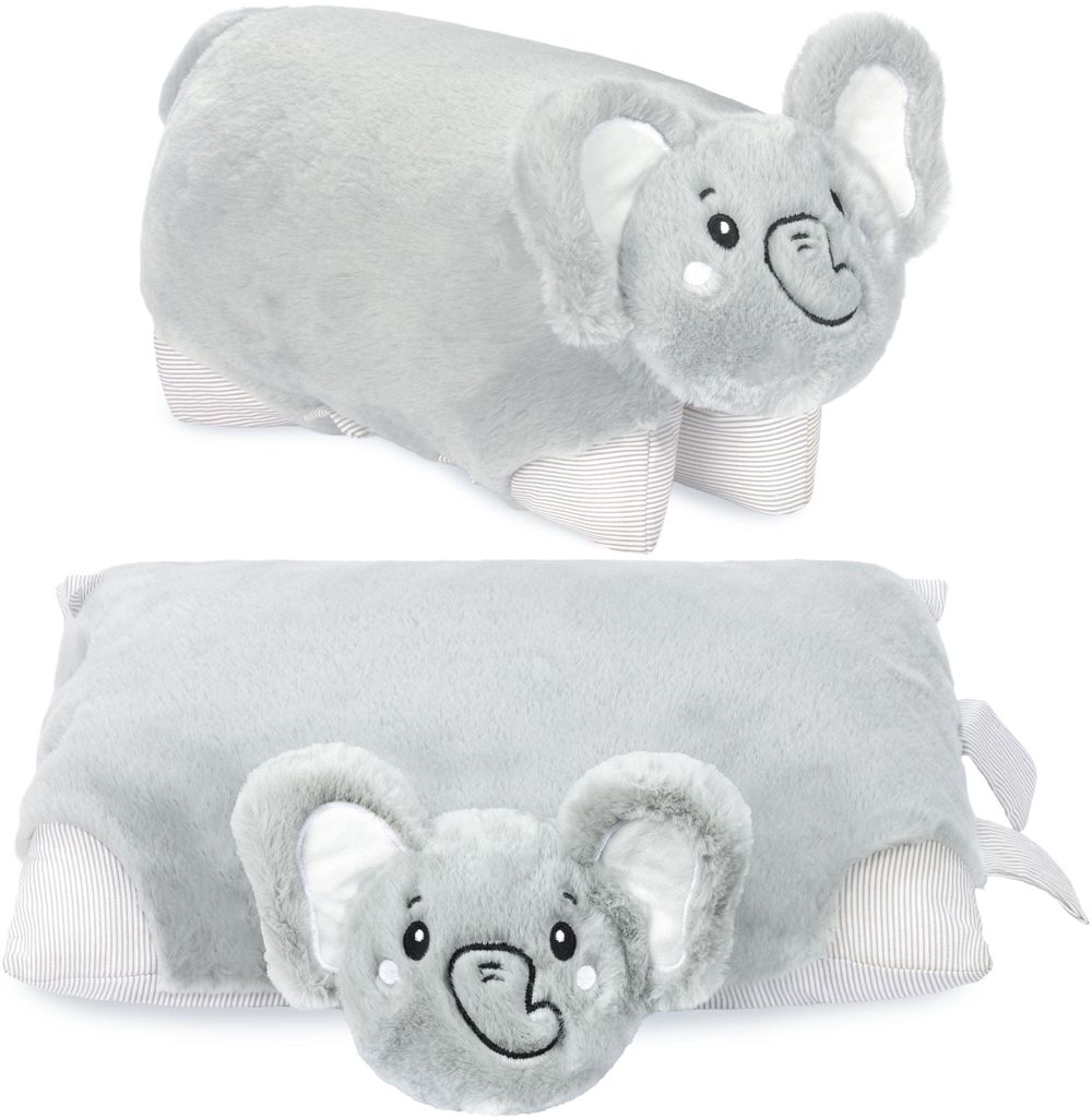 BRUBAKER Kuscheltier Kissen Elefant - 2 in 1 Stofftier - 40 Produktbild 